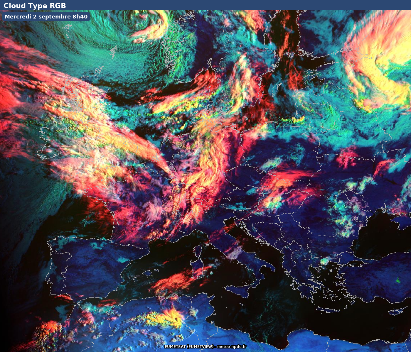 Type de nuages — Europe