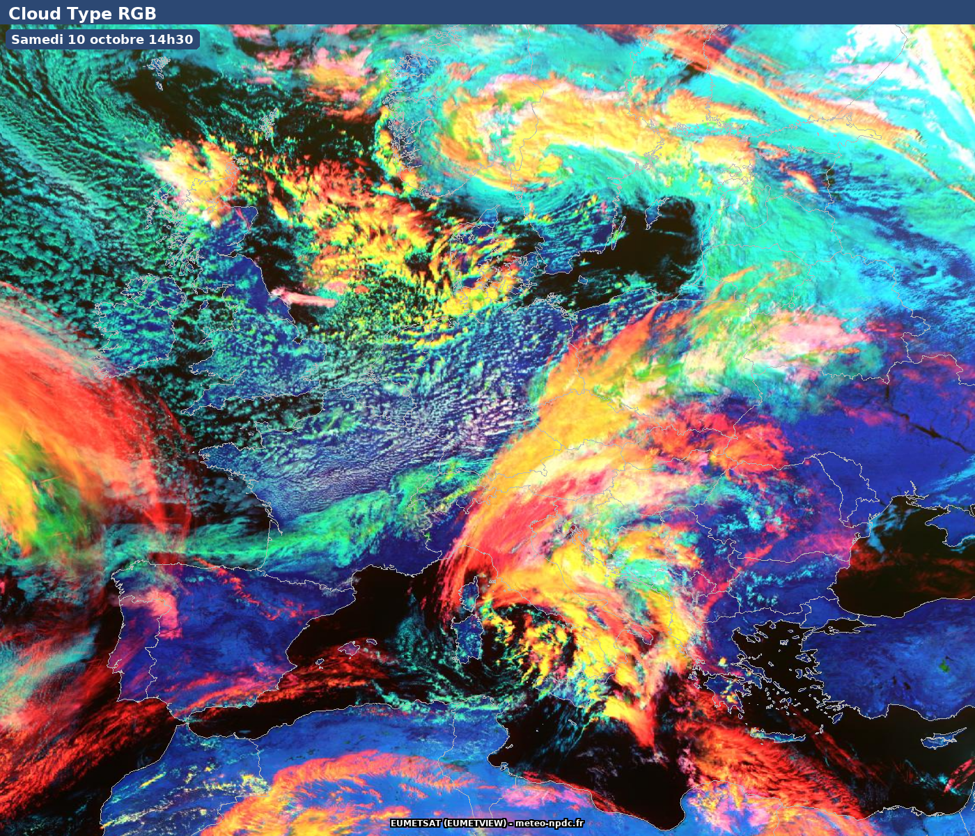 Type de nuages — Europe